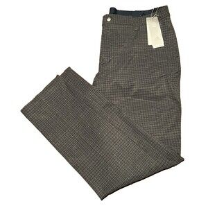 Adidas Golf Pants Men 38x32 Black Plaid Check Ultimate 365 Performance NWT